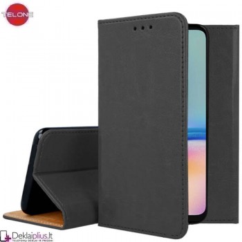 Telone grynos odos dėklas - juodas (Samsung A05S) Telone grynos odos dėklas - juodas (Samsung A05S)